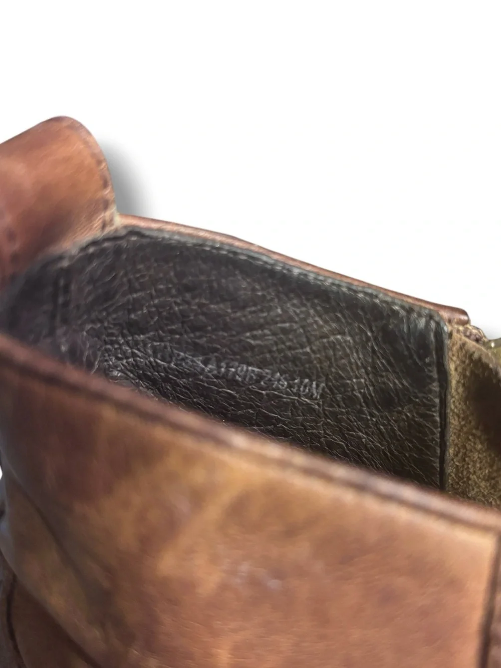 JOHN VARVATOS Brown Leather Boots Barrett Side Zip Lace up 